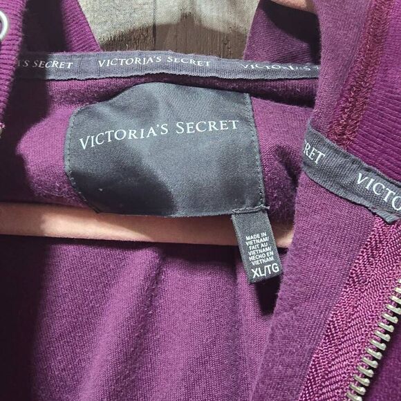 Victoria's Secret Y2K Purple Velour Jacket Hoodie - Picture 4 of 5